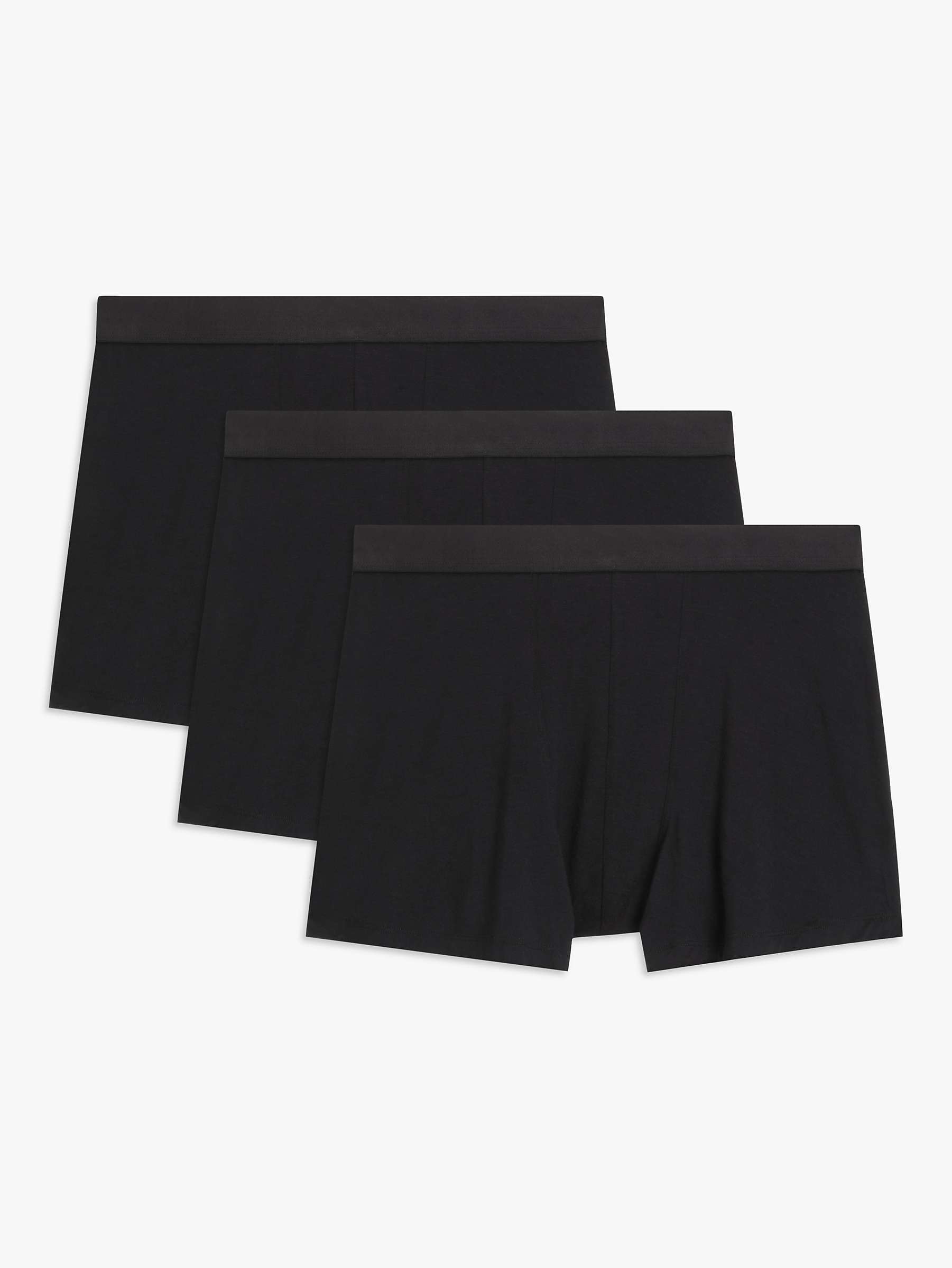 Buy John Lewis Premium Ultra Soft Modal Trunks, Pack of 3, Black Online at johnlewis.com