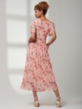 Jolie Moi Giana Floral Mesh Midi Dress, Pink