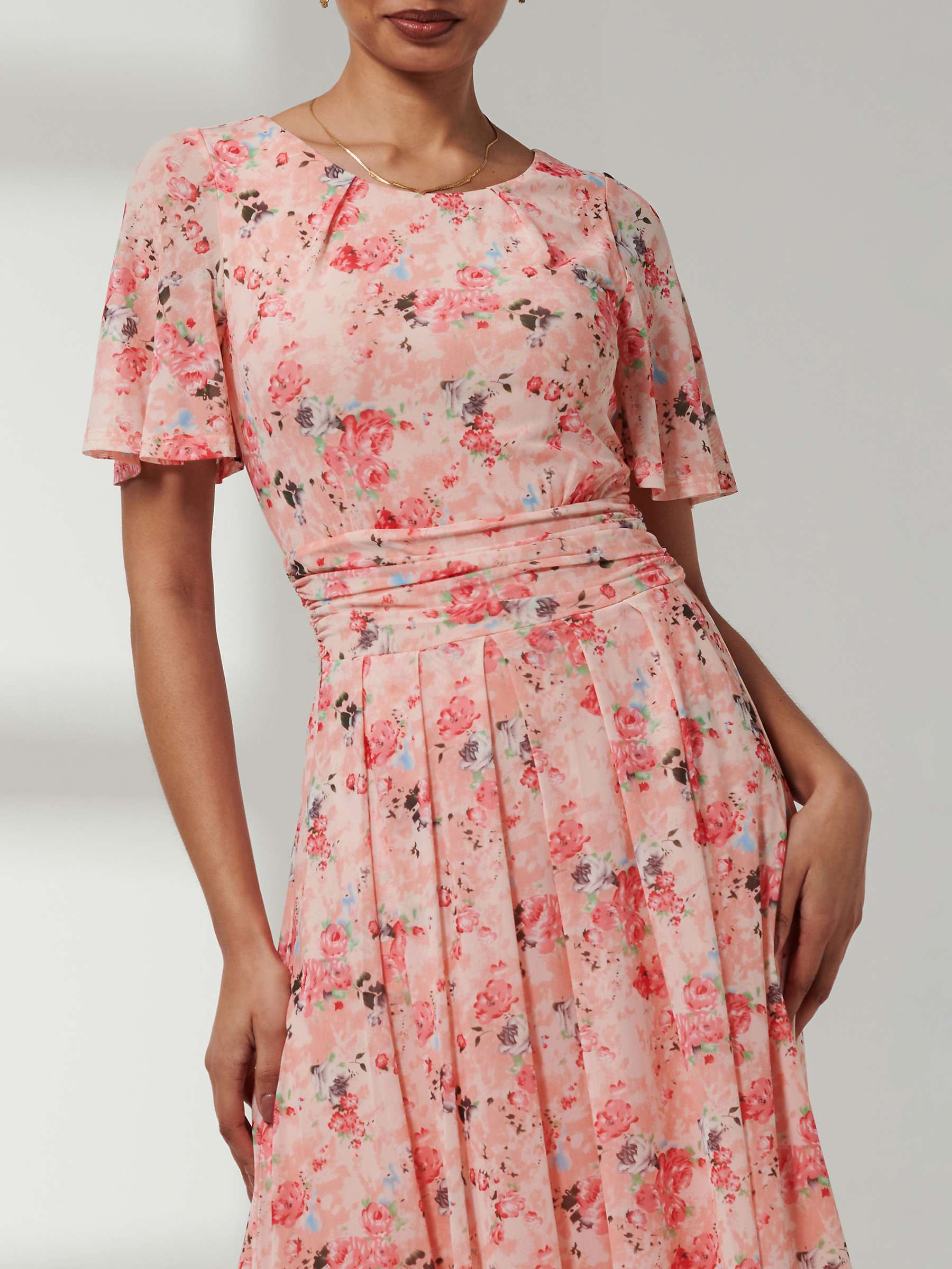 Buy Jolie Moi Giana Floral Mesh Midi Dress Online at johnlewis.com