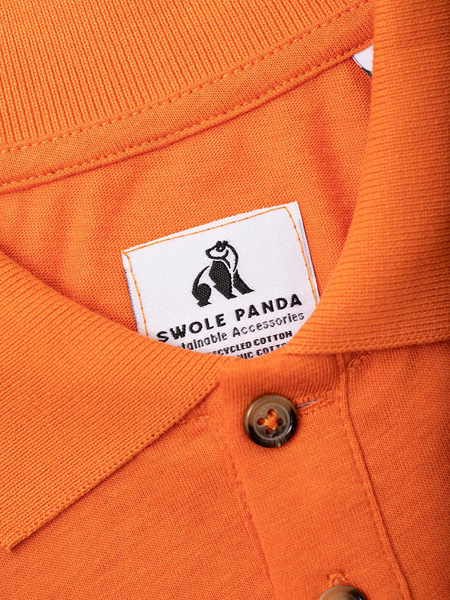 Swole Panda Refibra Short Sleeve Polo Shirt, Orange
