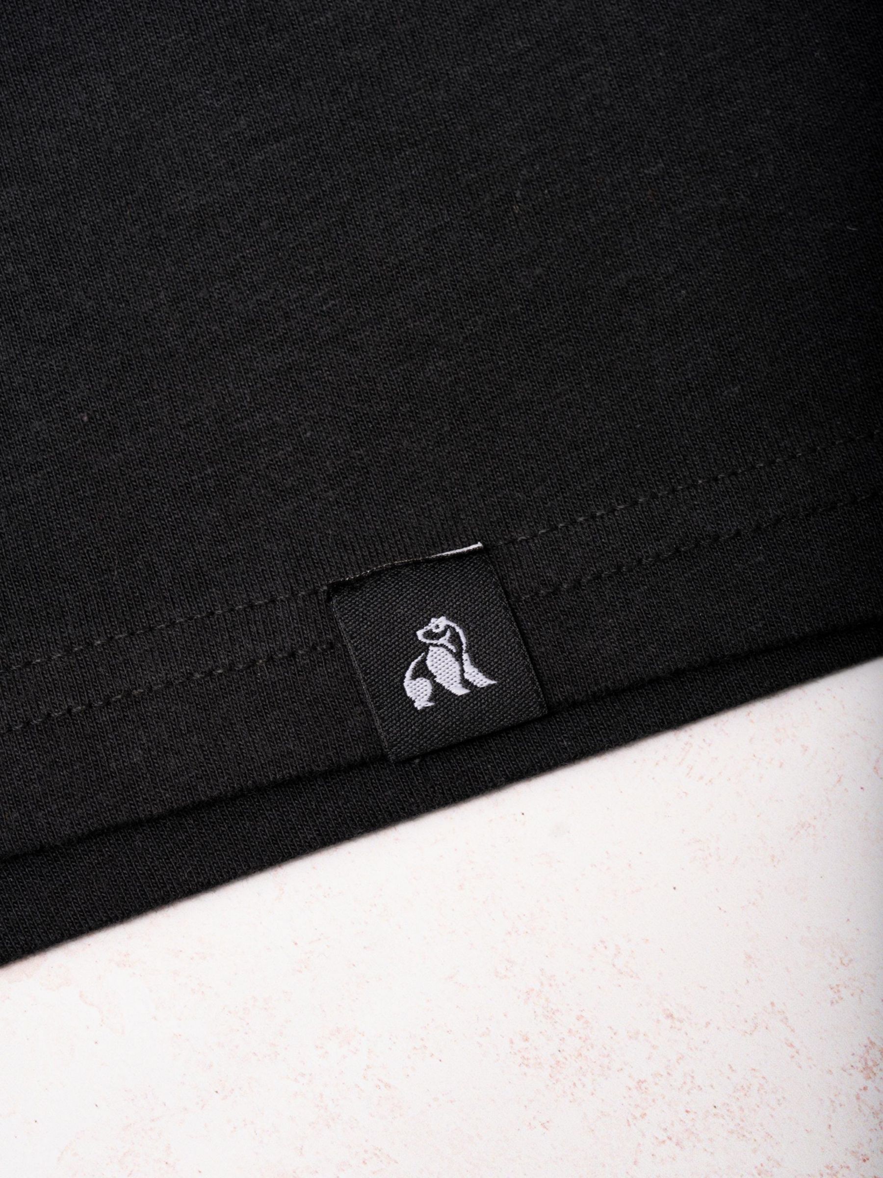 Swole Panda Refibra Short Sleeve Polo Shirt, Black, M