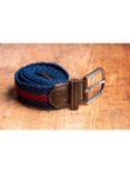 Swole Panda Stripe Recycled Woven Belt, Blue/Burgundy