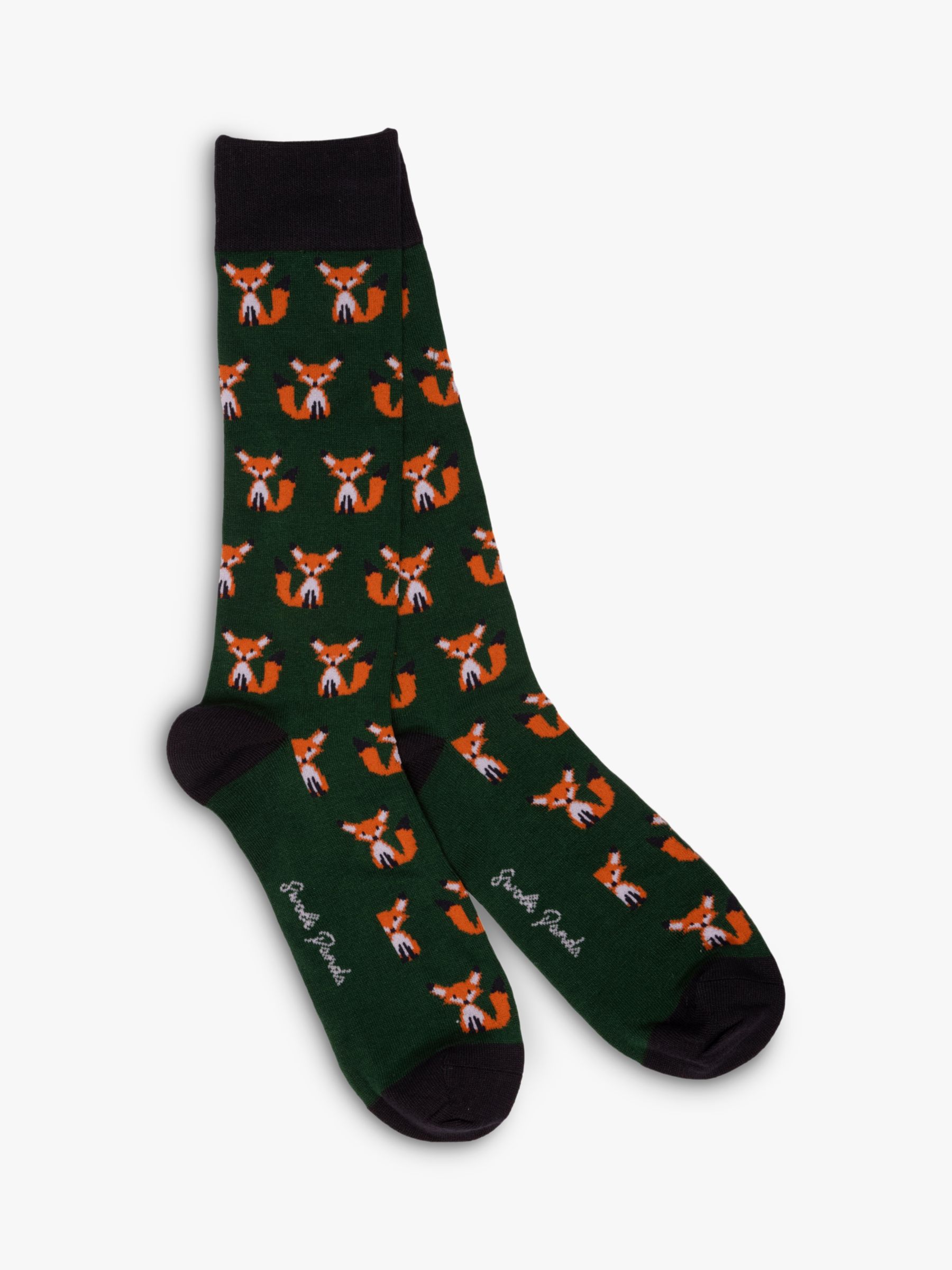 Swole Panda Fox & Pheasant Bamboo Socks, Pack of 4, Multi, 7-11