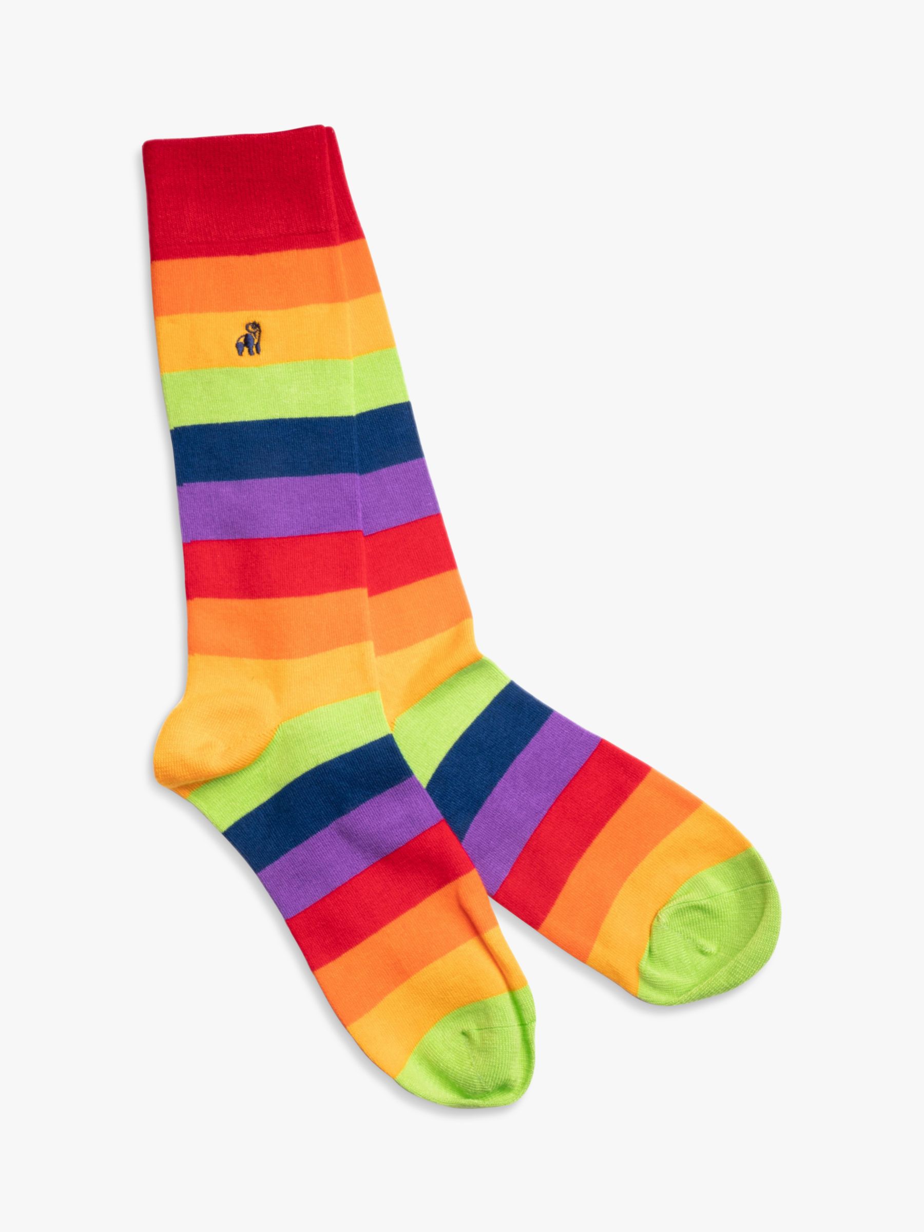 Buy Swole Panda Pride Stripe Bamboo Socks, Pack of 4, Multi Online at johnlewis.com
