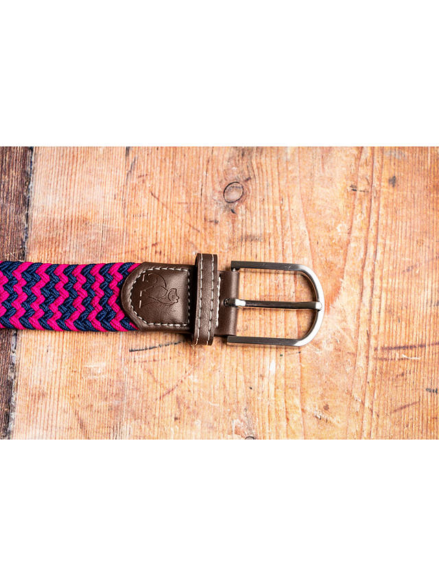 Swole Panda ZigZag Recycled Woven Belt, Pink/Blue