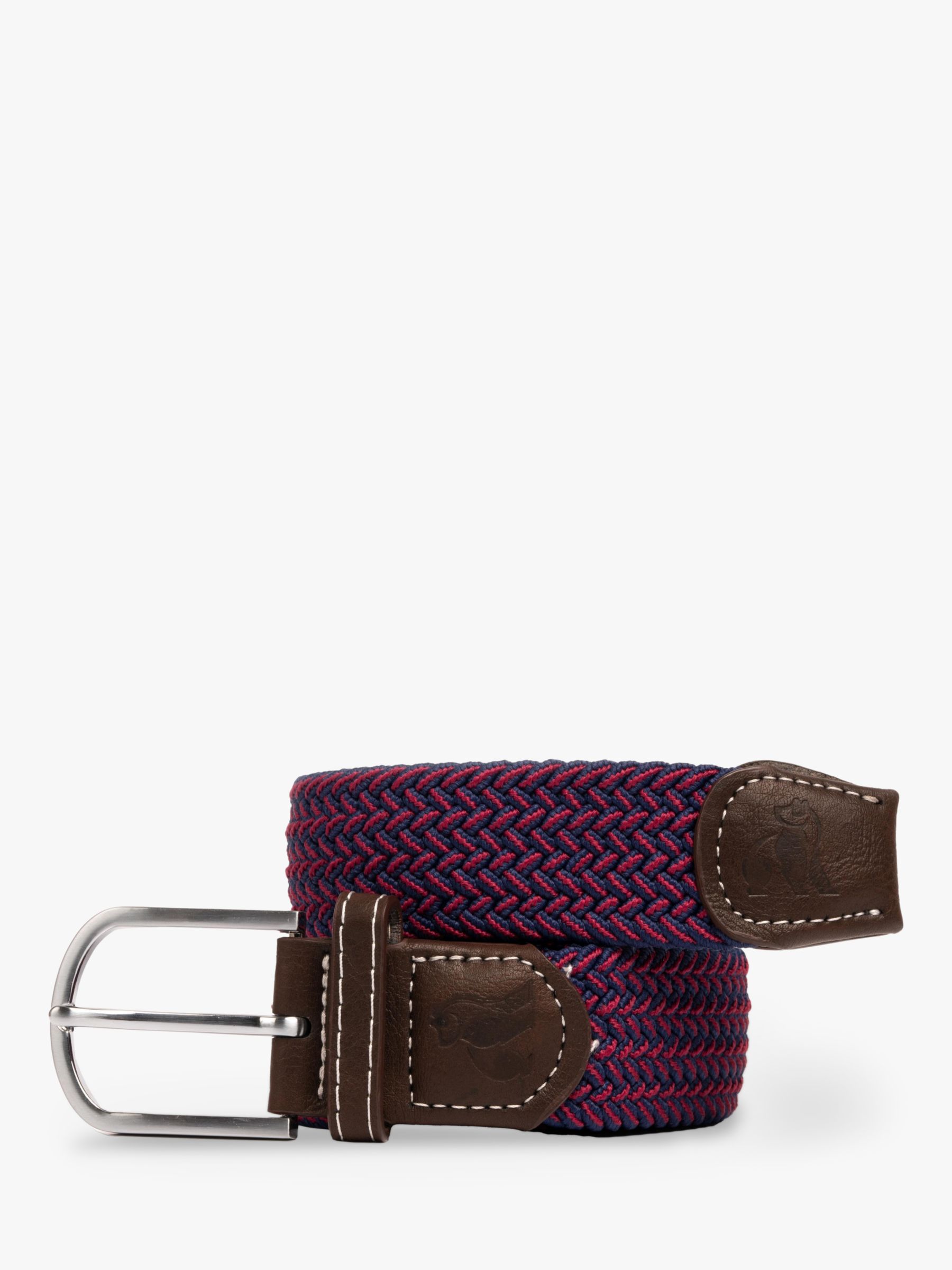 Swole Panda ZigZag Recycled Woven Belt, Blue/Red at John Lewis & Partners