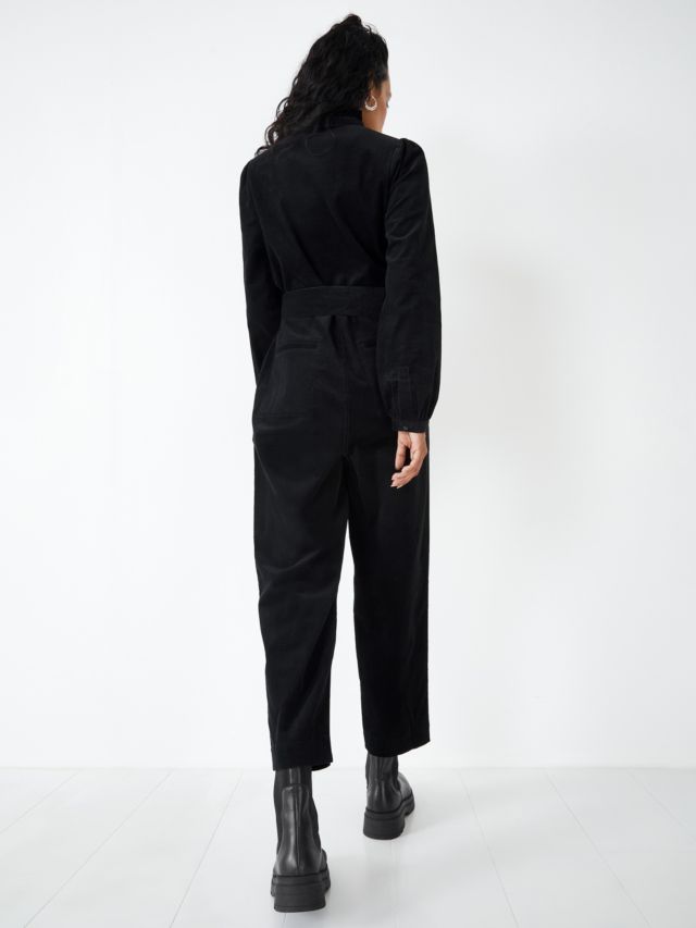 HUSH Clove Organic Cotton Cord Jumpsuit, Black, 4