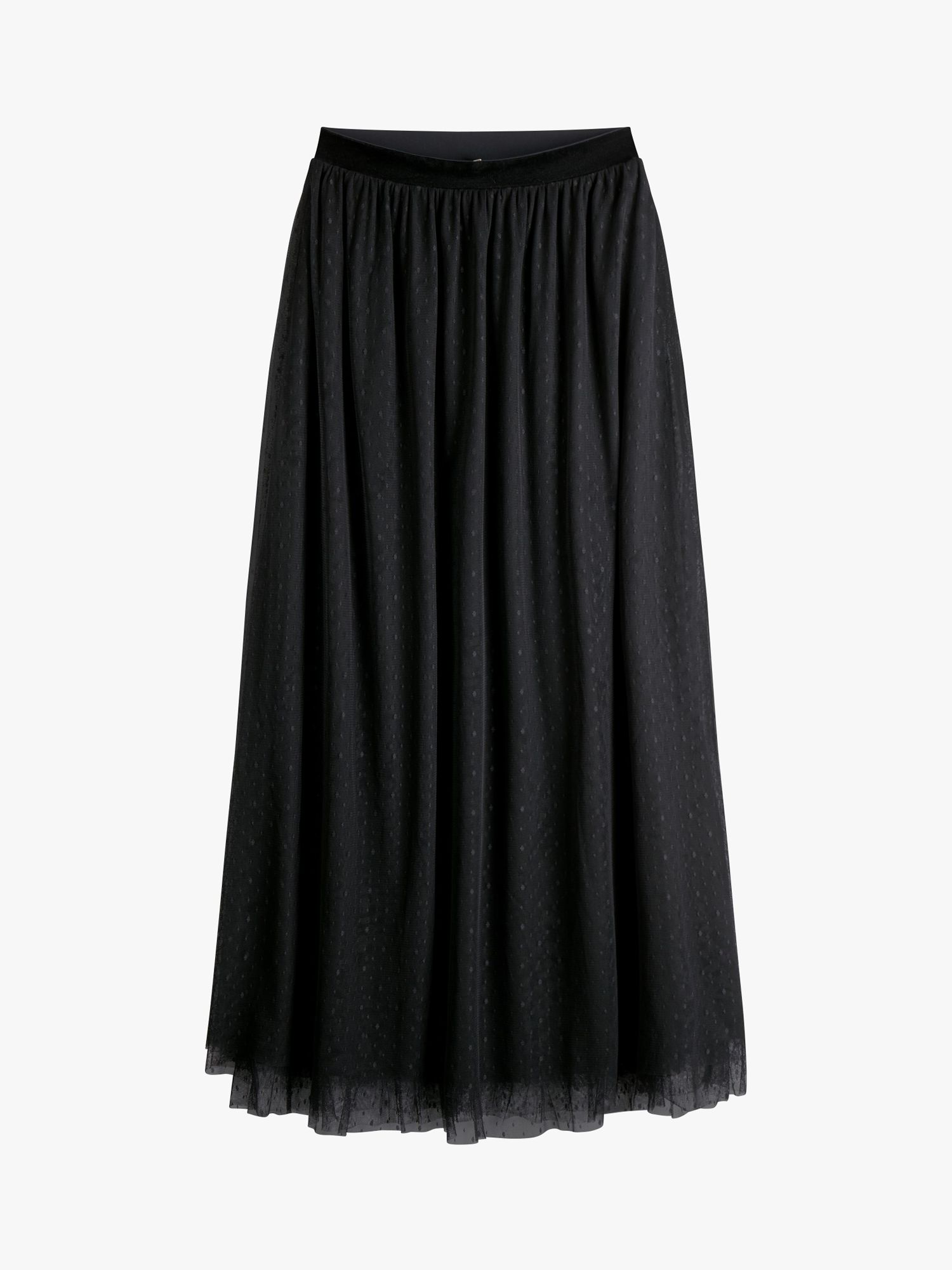Buy HUSH Maddison Tulle Maxi Skirt, Black Online at johnlewis.com