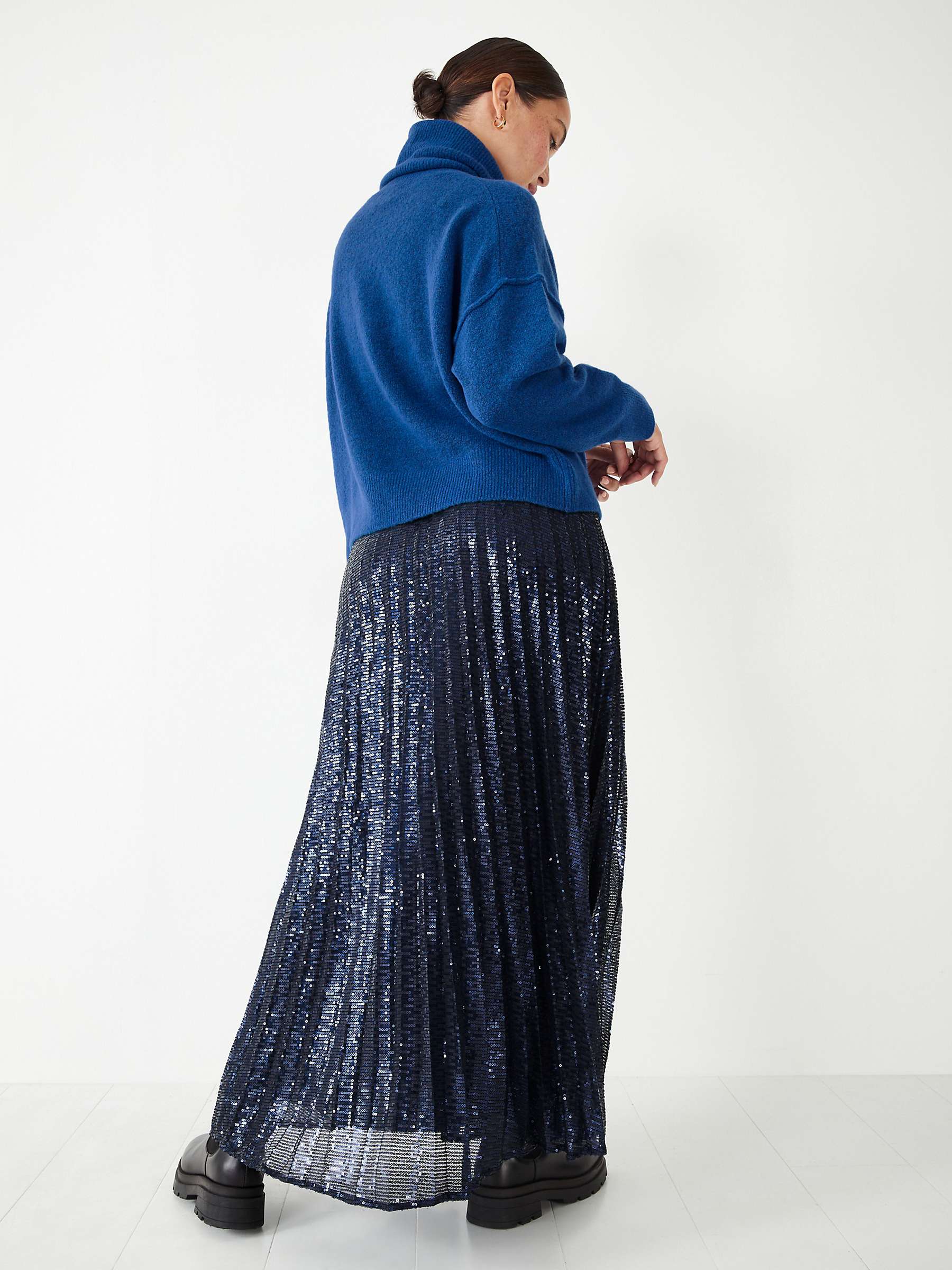 Buy HUSH Clio Ple Embellished Pleated Maxi Skirt Online at johnlewis.com