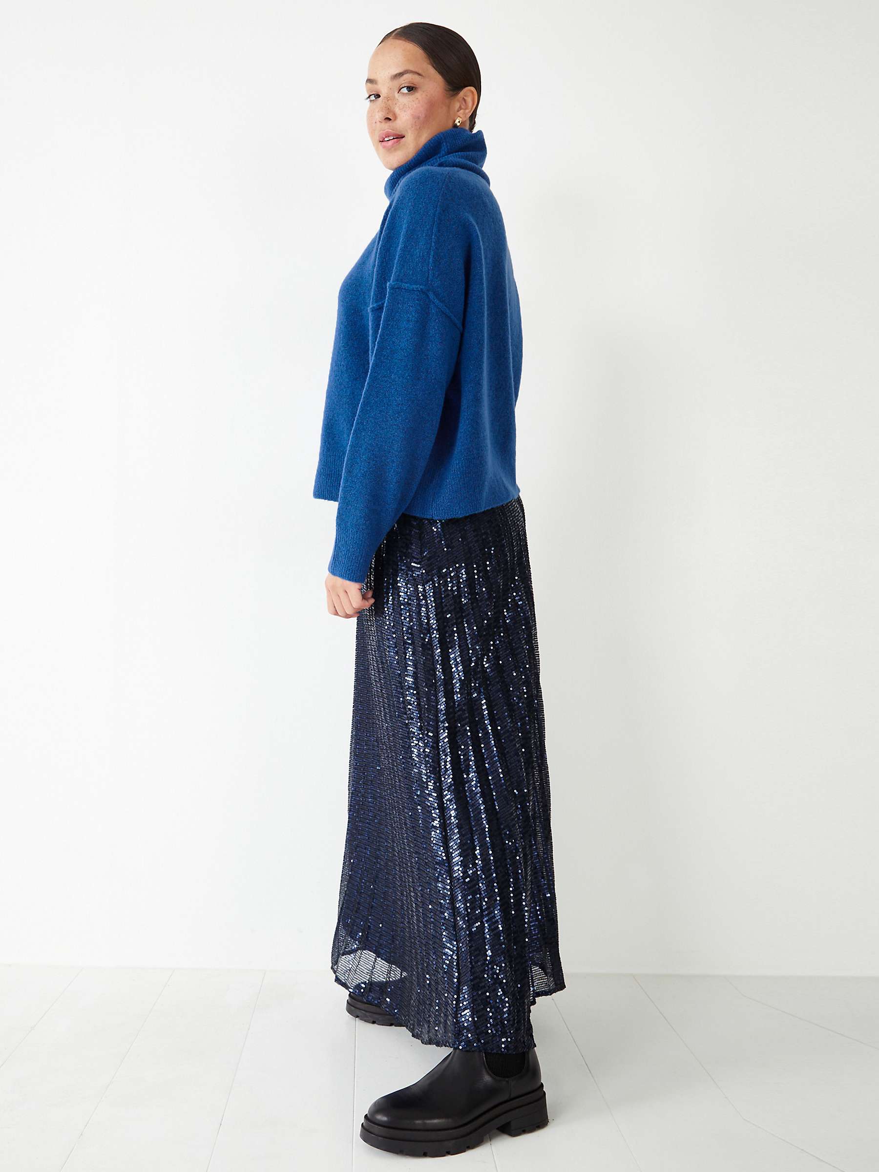 Buy HUSH Clio Ple Embellished Pleated Maxi Skirt Online at johnlewis.com