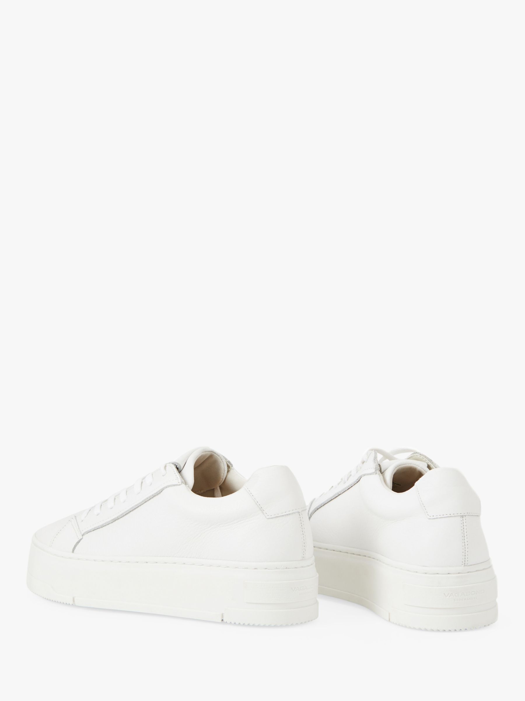 Billy her Gøre klart Vagabond Shoemakers Judy Leather Trainers, White at John Lewis & Partners