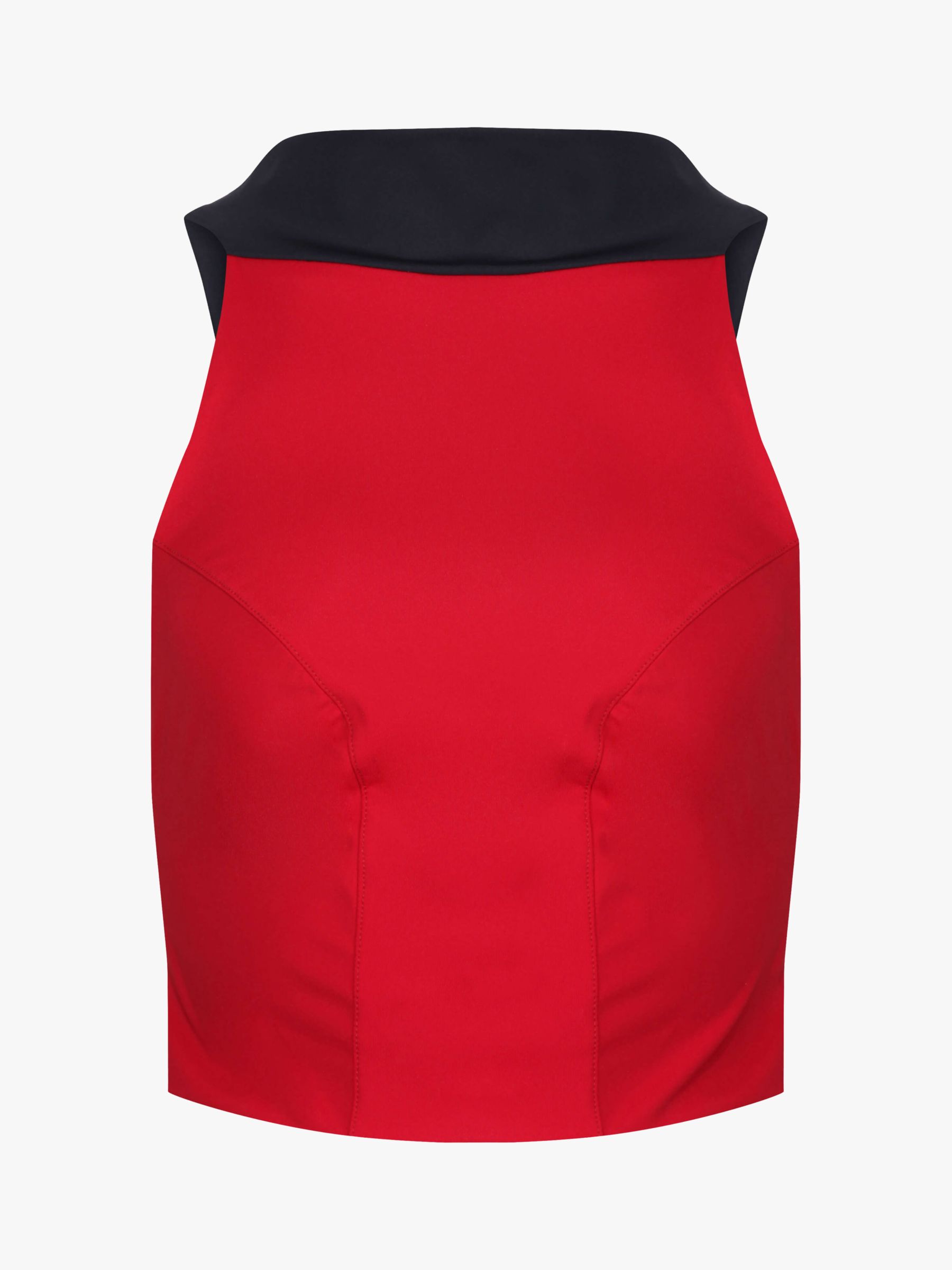 Davy J The Reversible Crop Top, Red/Black, 8
