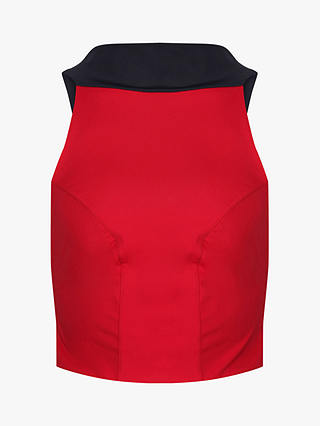 Davy J The Reversible Crop Top, Red/Black