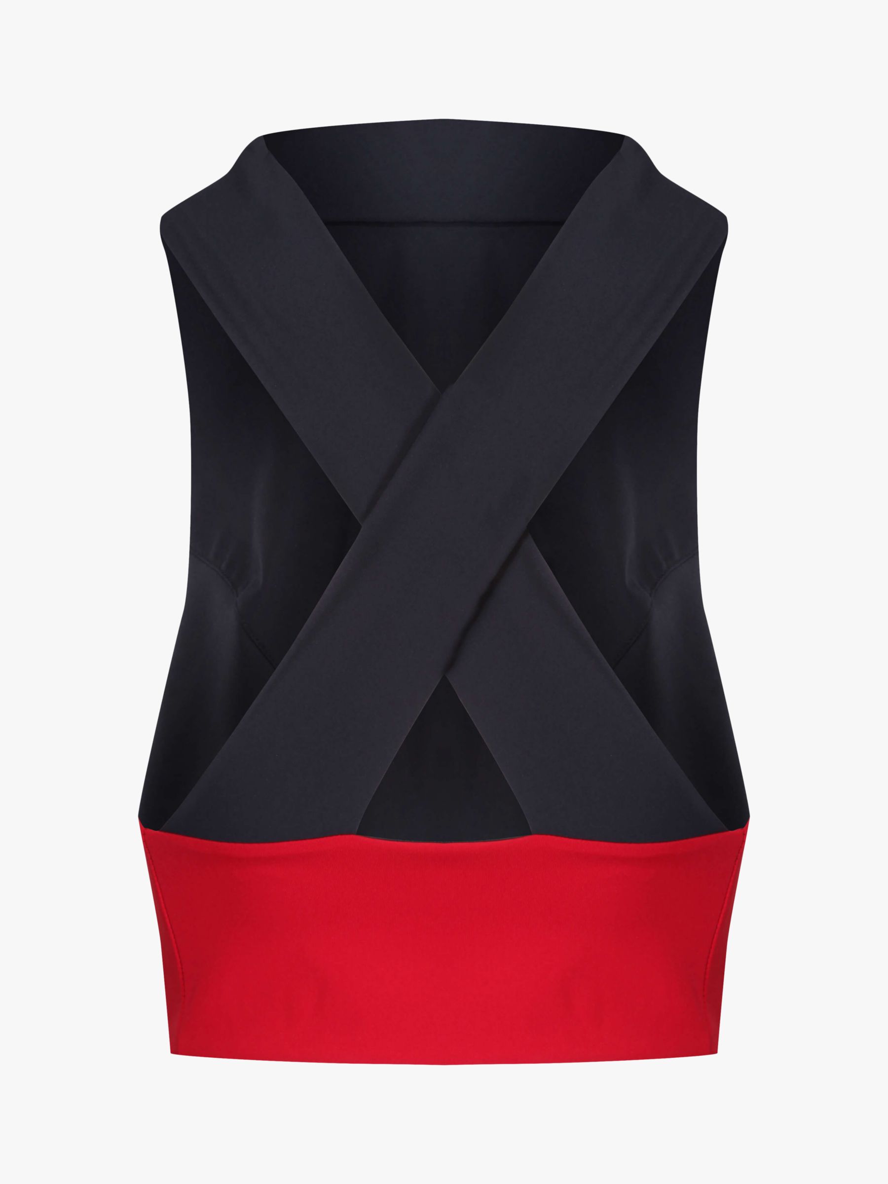 Davy J The Reversible Crop Top, Red/Black, 8