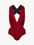 Davy J The Statement Cut Out Swimsuit, Red