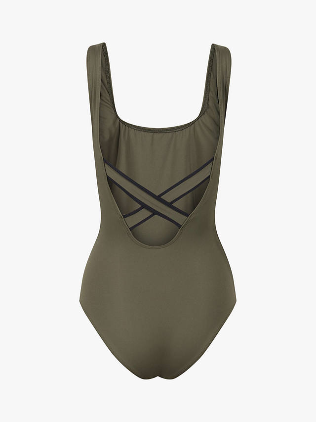 Davy J The Classic Crossback Swimsuit, Olive