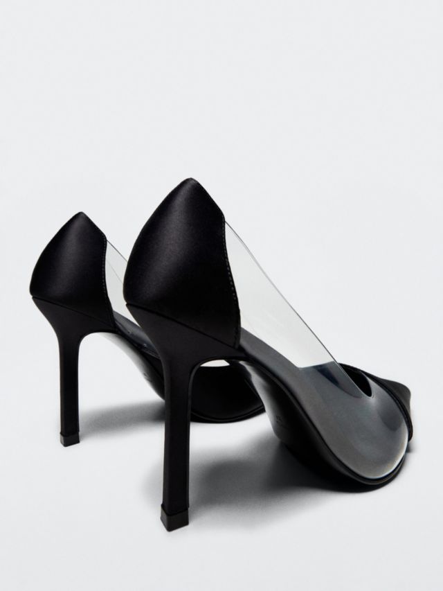 Black cheap perspex shoes