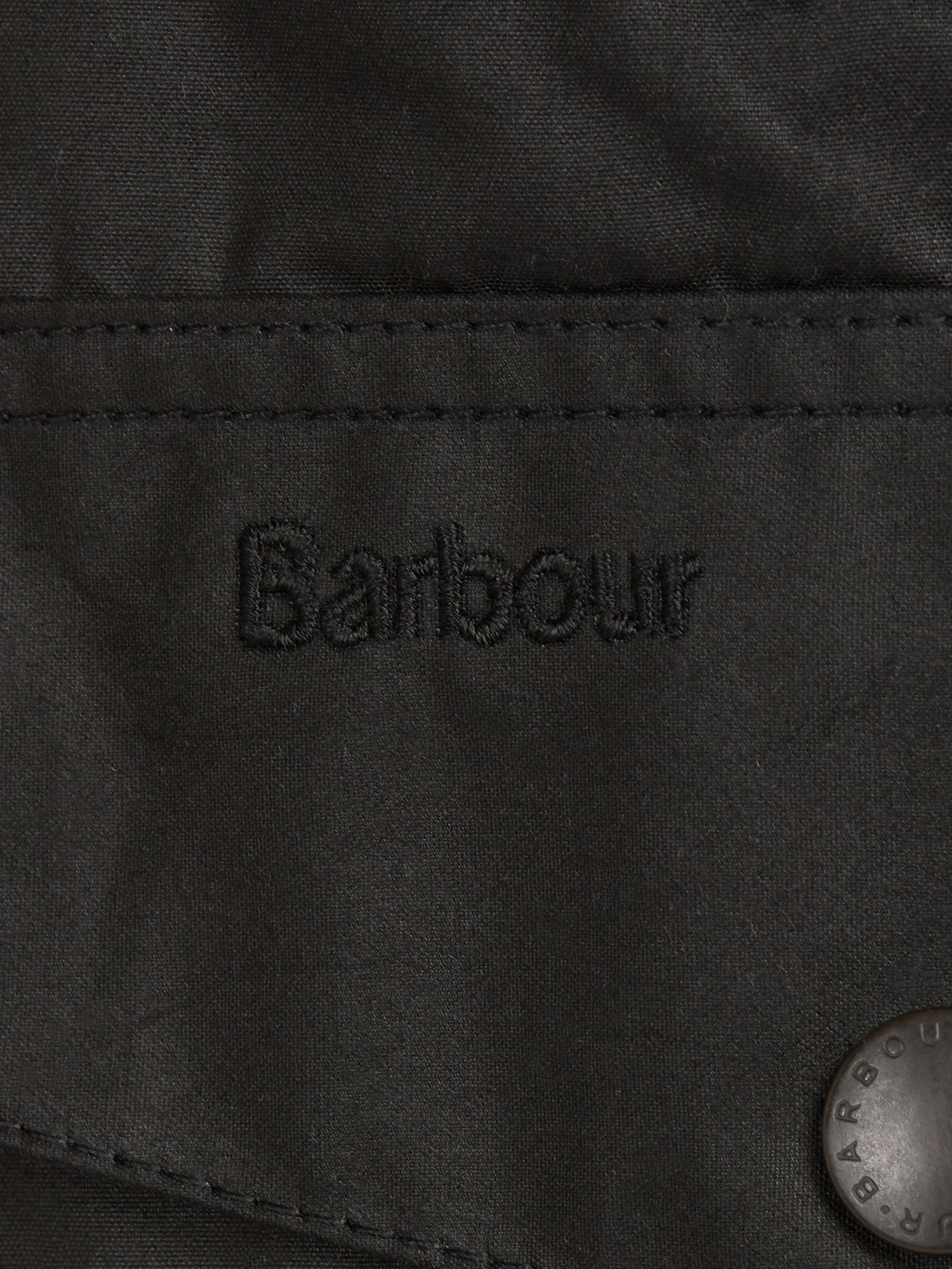 Barbour Sapper Wax Jacket, Black at John Lewis & Partners