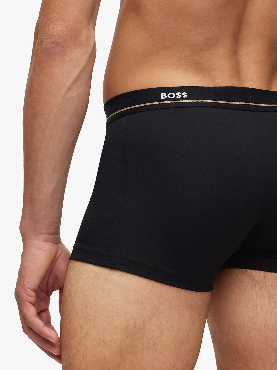 Buy BOSS Essential Cotton Logo Waistband Trunks, Pack of 5 Online at johnlewis.com