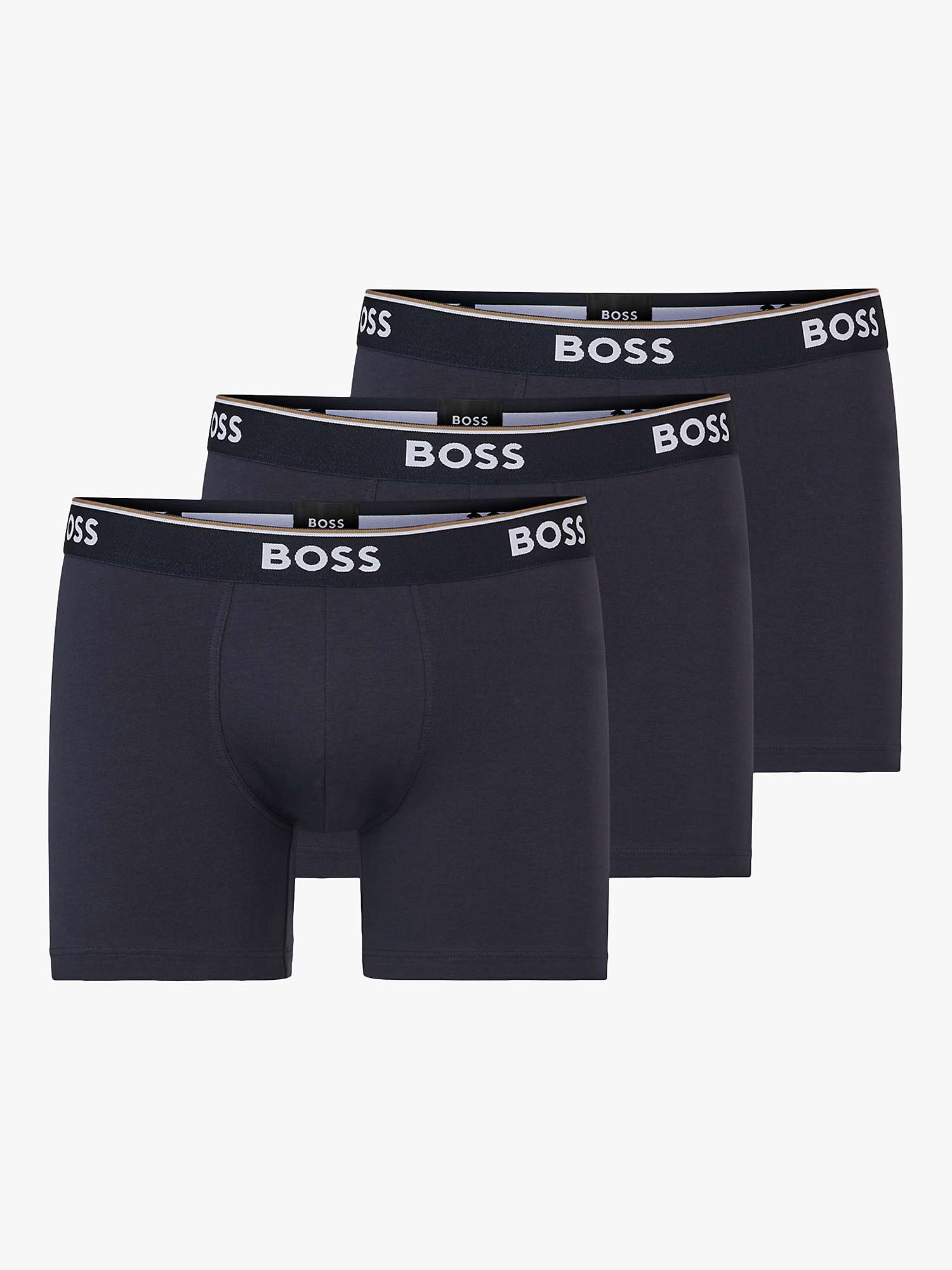 Buy BOSS Power Cotton Logo Waistband Trunks, Pack of 3 Online at johnlewis.com