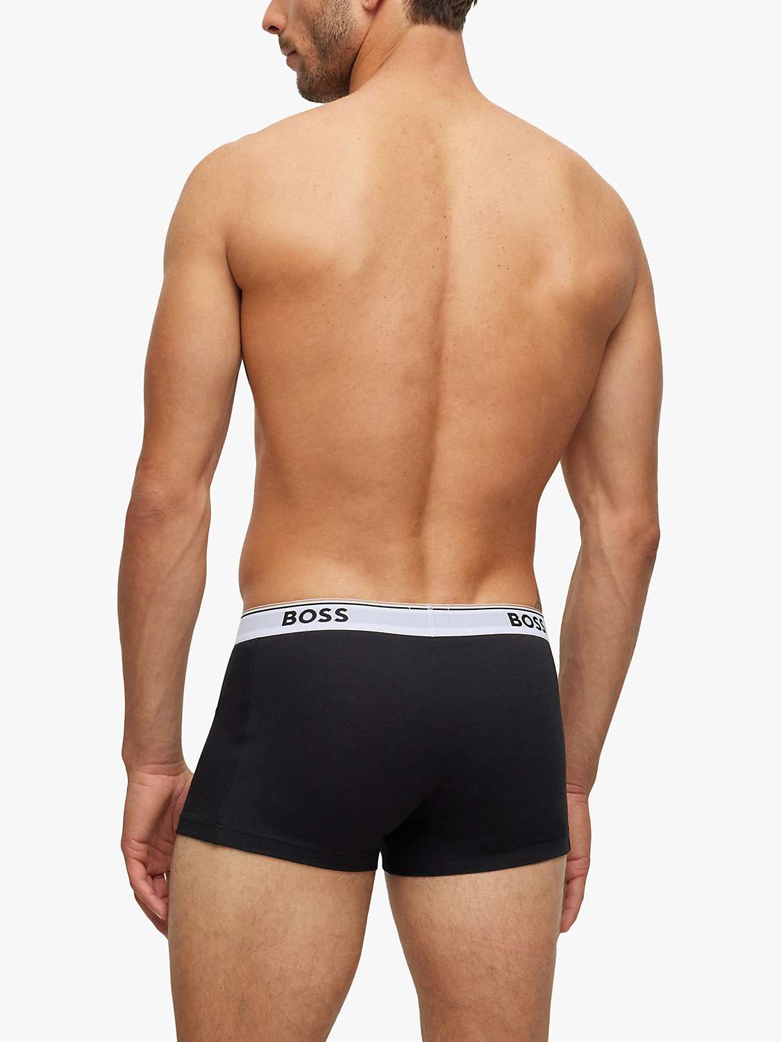 Buy BOSS Power Cotton Logo Waistband Trunks, Pack of 3 Online at johnlewis.com