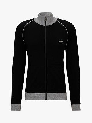 BOSS Mix & Match Zip Front Sweatshirt, Black
