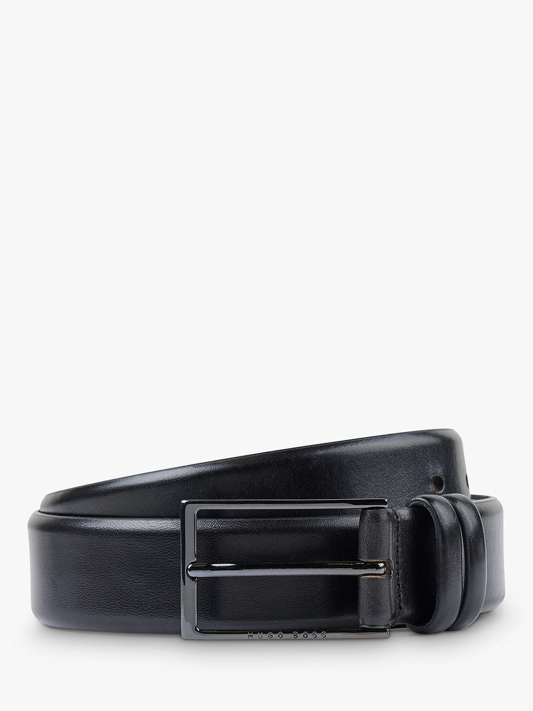 HUGO BOSS Carmello Leather Belt, Black