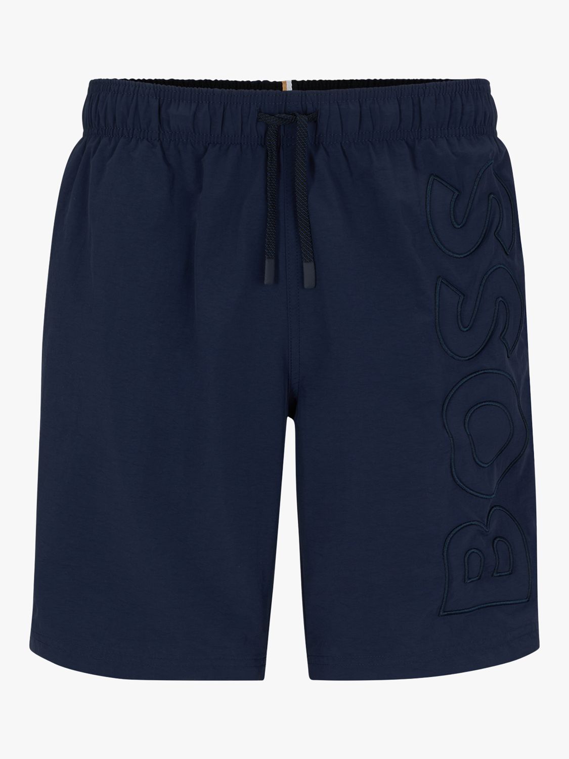 BOSS Whale Embroidered Logo Swim Shorts, Navy at John Lewis & Partners