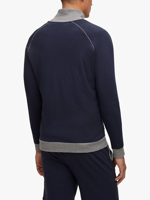 BOSS Mix & Match Zip Front Sweatshirt, Dark Blue