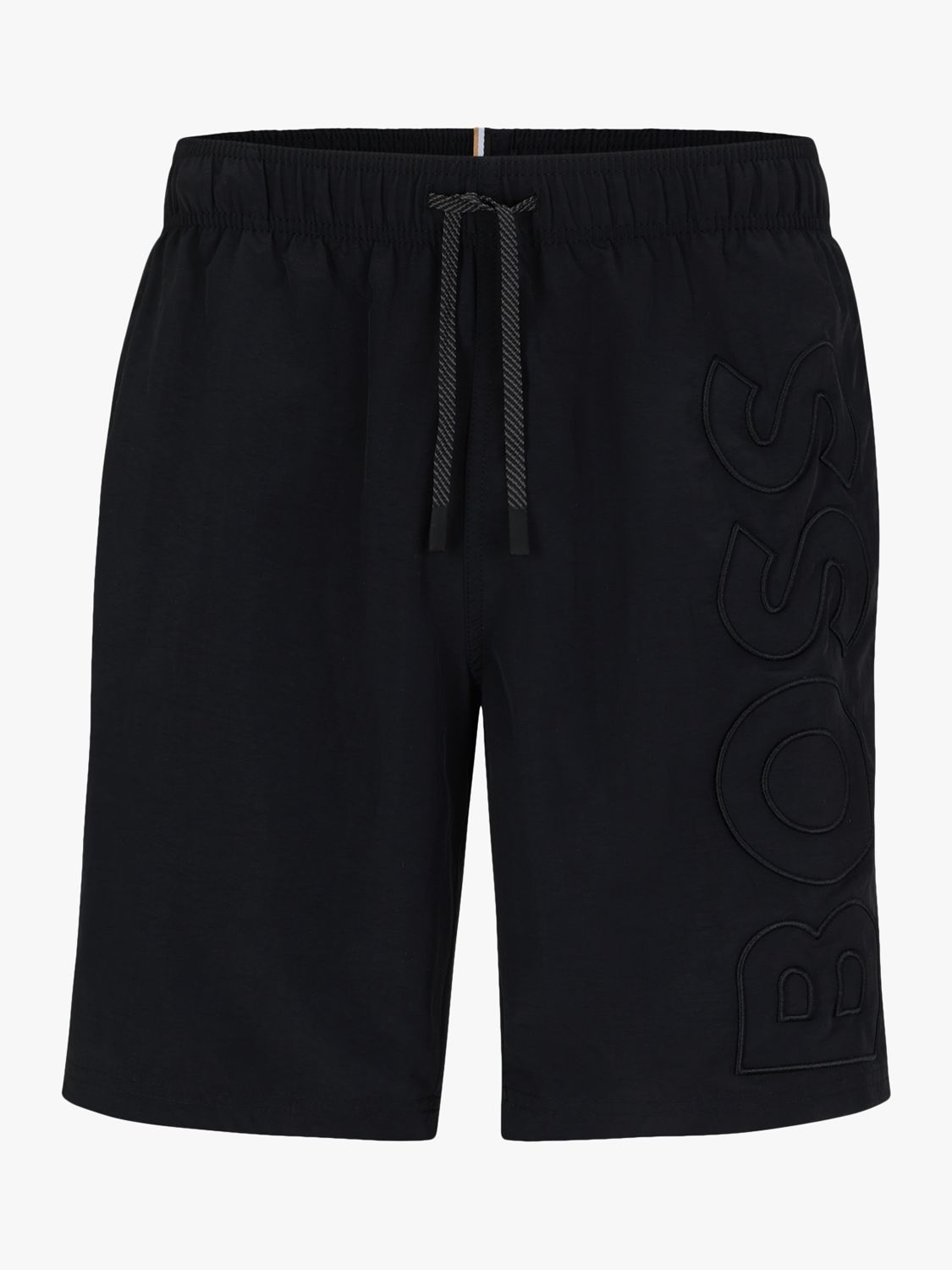 BOSS Whale Embroidered Logo Swim Shorts, Black, S