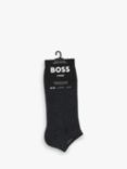 BOSS Logo Trainer Socks, Pack of 2, Charcoal