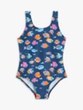 John Lewis Kids' Tropical Fish Swimsuit, Blue