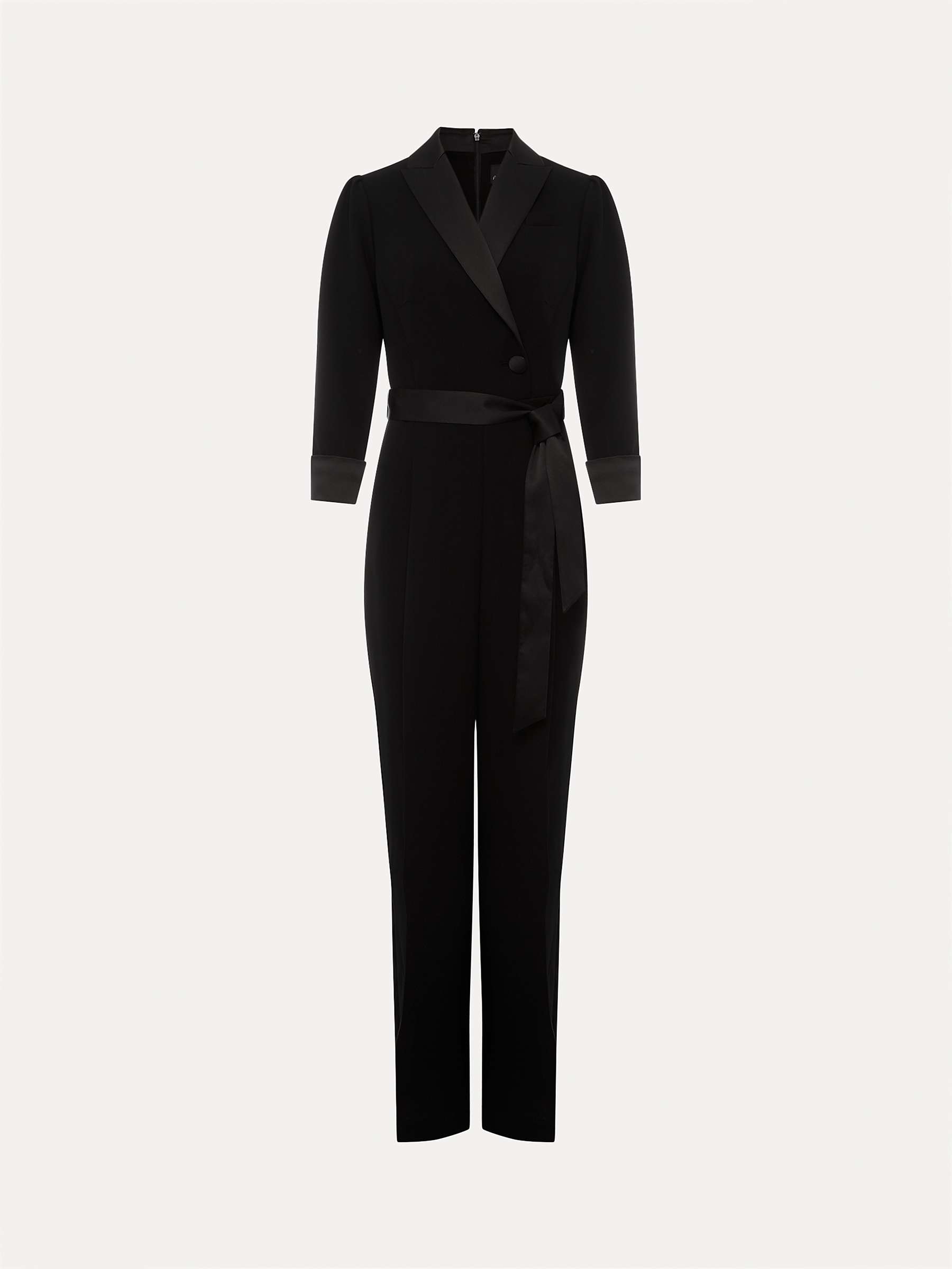 Phase Eight Kylie Tuxedo Jumpsuit, Black at John Lewis & Partners