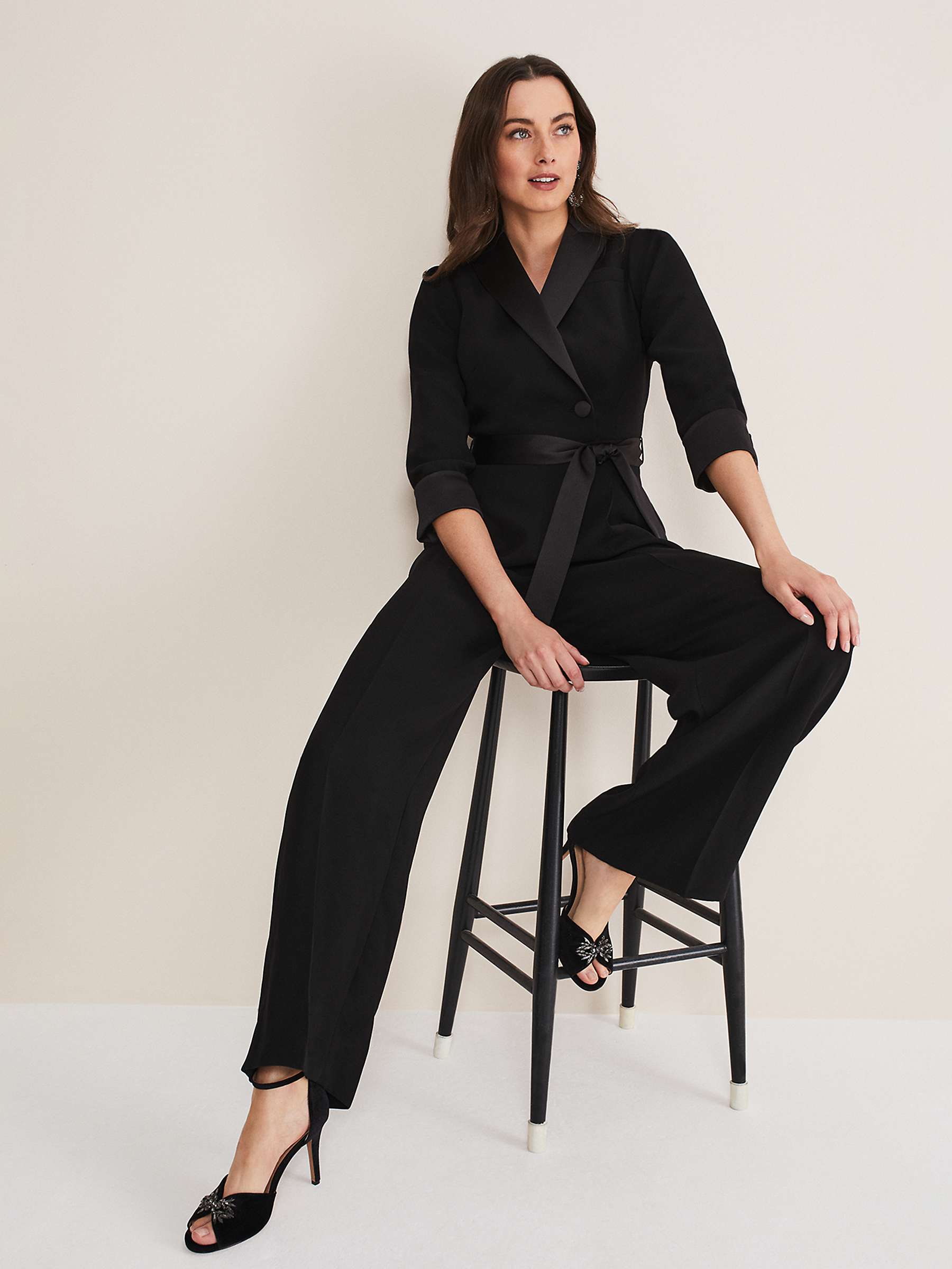 Buy Phase Eight Kylie Tuxedo Jumpsuit, Black Online at johnlewis.com