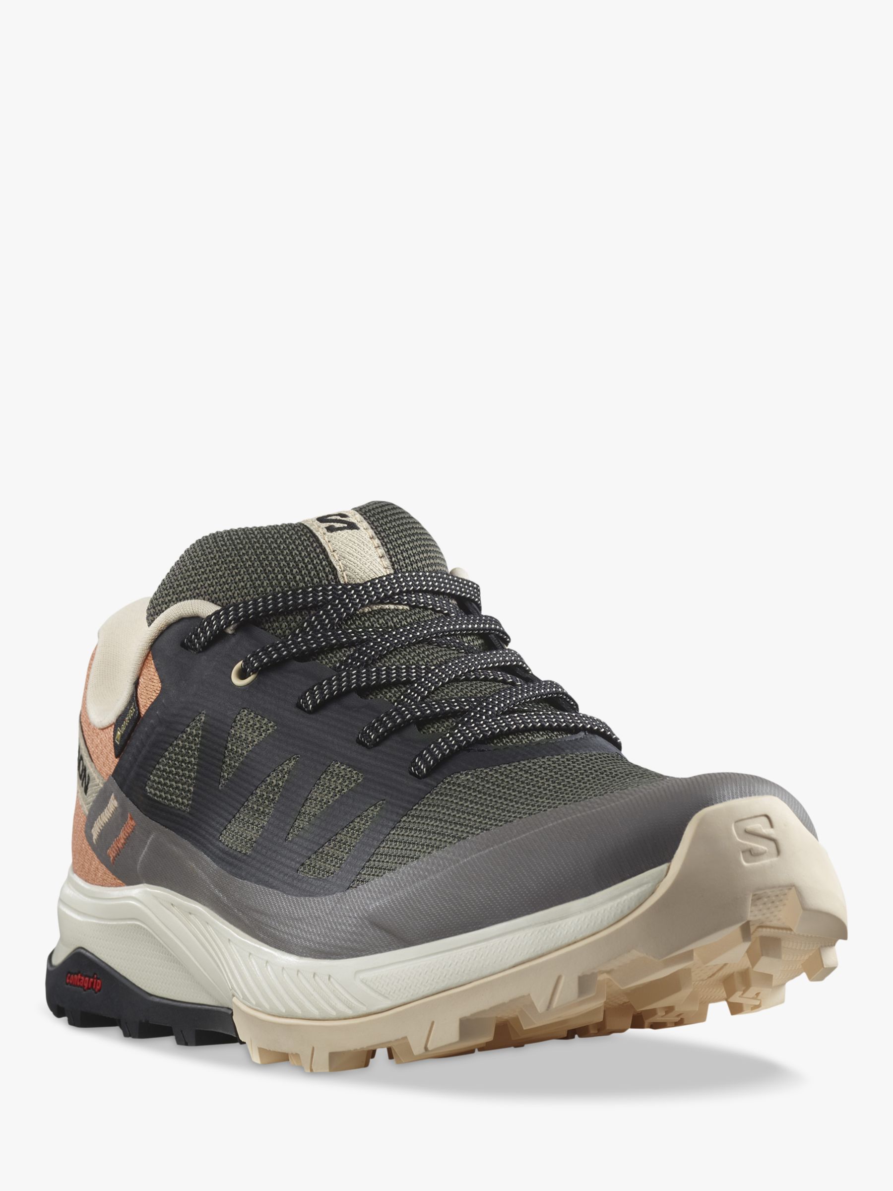 Salomon Outrise Women's Waterproof Gore-Tex Hiking Shoes, Magnet/Black, 4