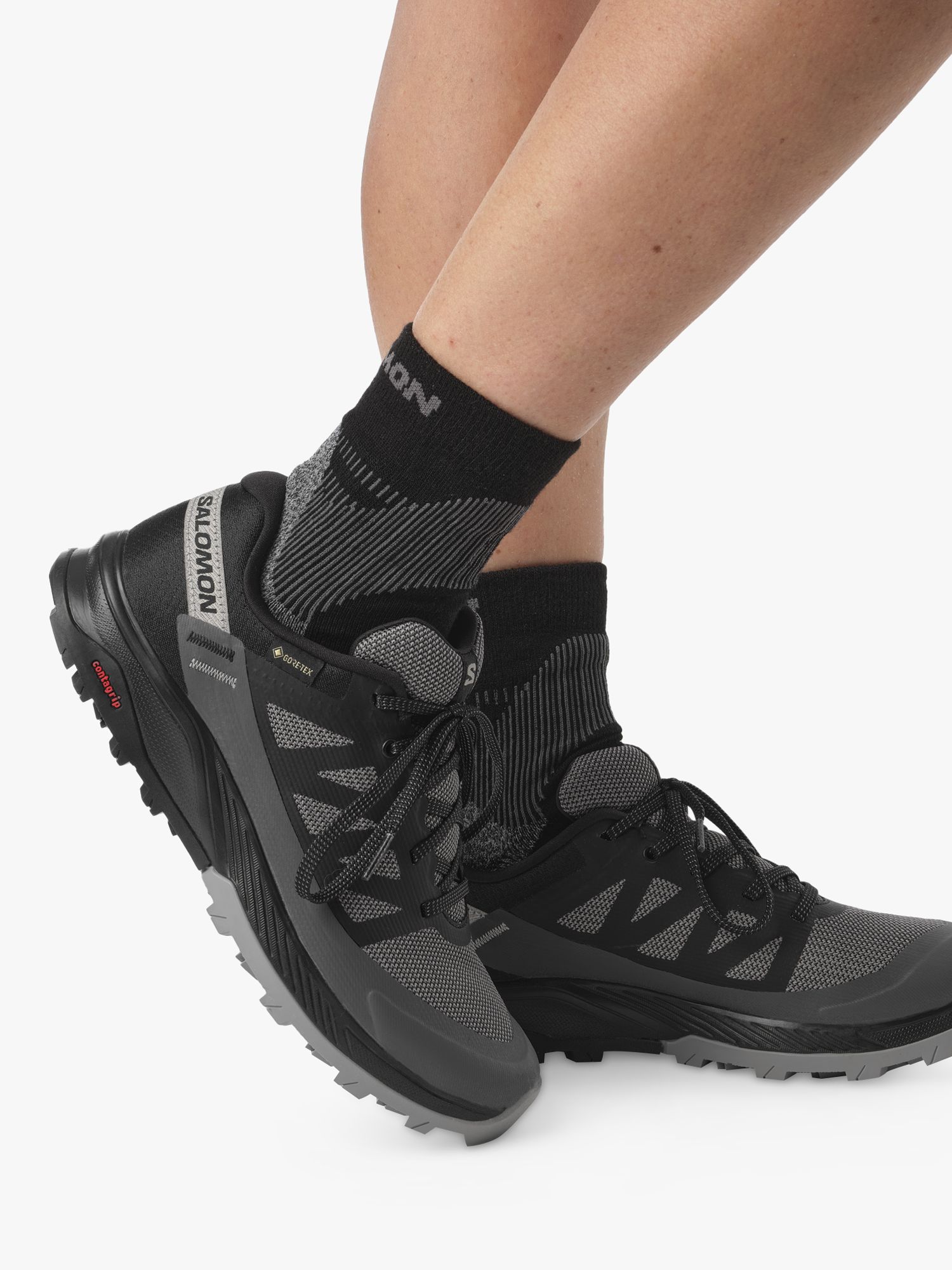 Salomon Outrise Women's Waterproof Hiking Shoes, Black/Magnet at John Lewis & Partners