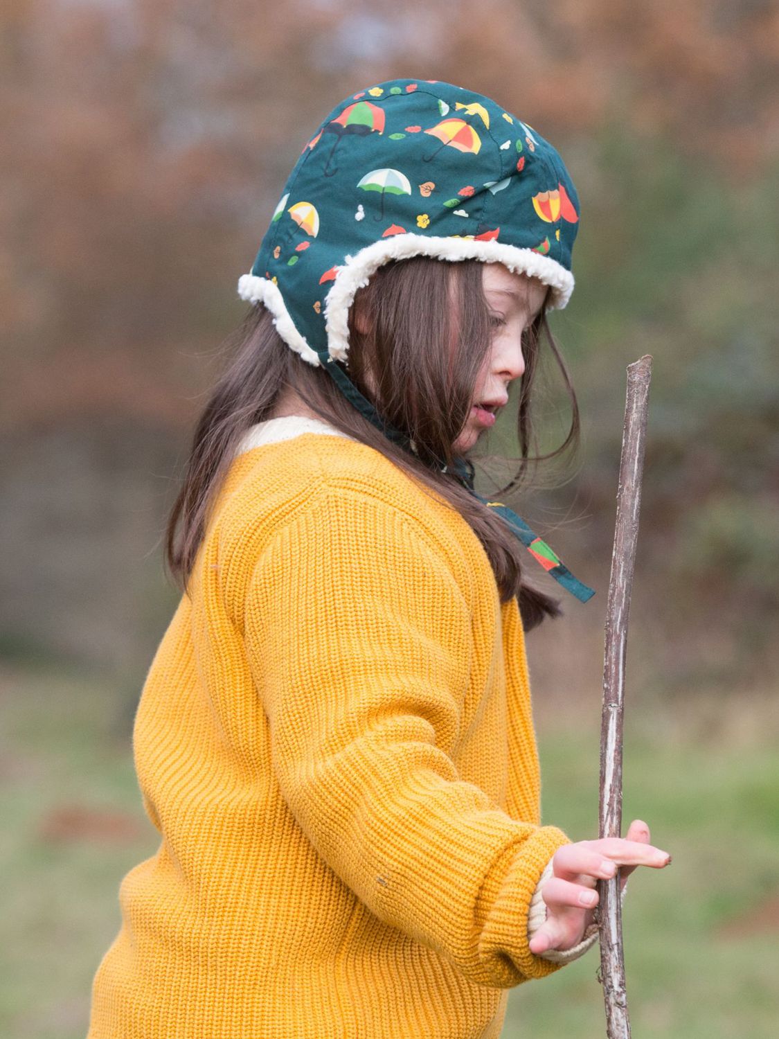 Buy Little Green Radicals Kids' Windy Day Sherpa Fleece Hat, Green Online at johnlewis.com