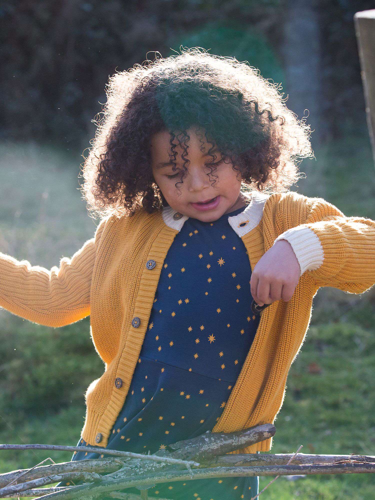 Buy Little Green Radicals Kids' Twinkle Twinkle Spinny Dress, Navy Online at johnlewis.com