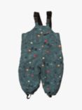 Little Green Radicals Kids' Northern Lights Recycled Waterproof Lined Dungarees, Blue