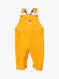 Little Green Radicals Baby Embroidered Rainbow Classic Corduroy Dungarees, Yellow