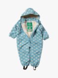 Little Green Radicals Baby Fluffy Cloud Recycled Waterproof Winter Suit, Blue