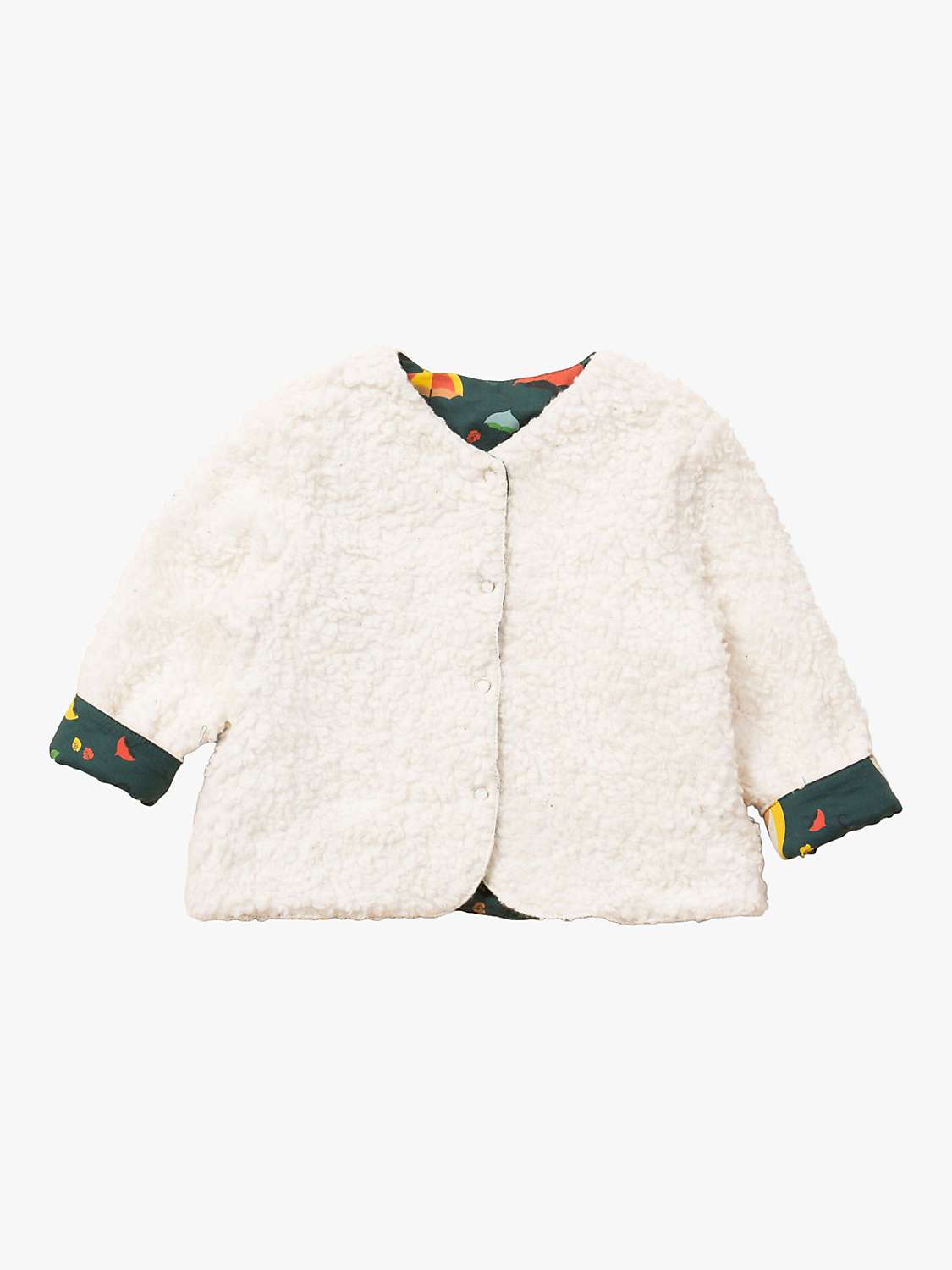 Buy Little Green Radicals Kids' Reversible Windy Day Cosy Sherpa Fleece Jacket, Multi Online at johnlewis.com