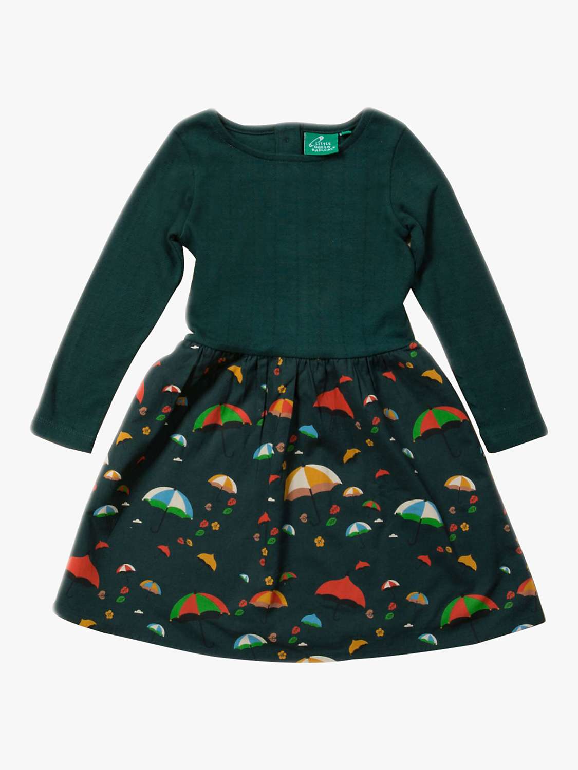 Buy Little Green Radicals Kids' Windy Day Twirler Dress, Green Online at johnlewis.com