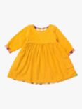 Little Green Radicals Kids' Day After Day Reversible Corduroy Pocket Dress, Gold