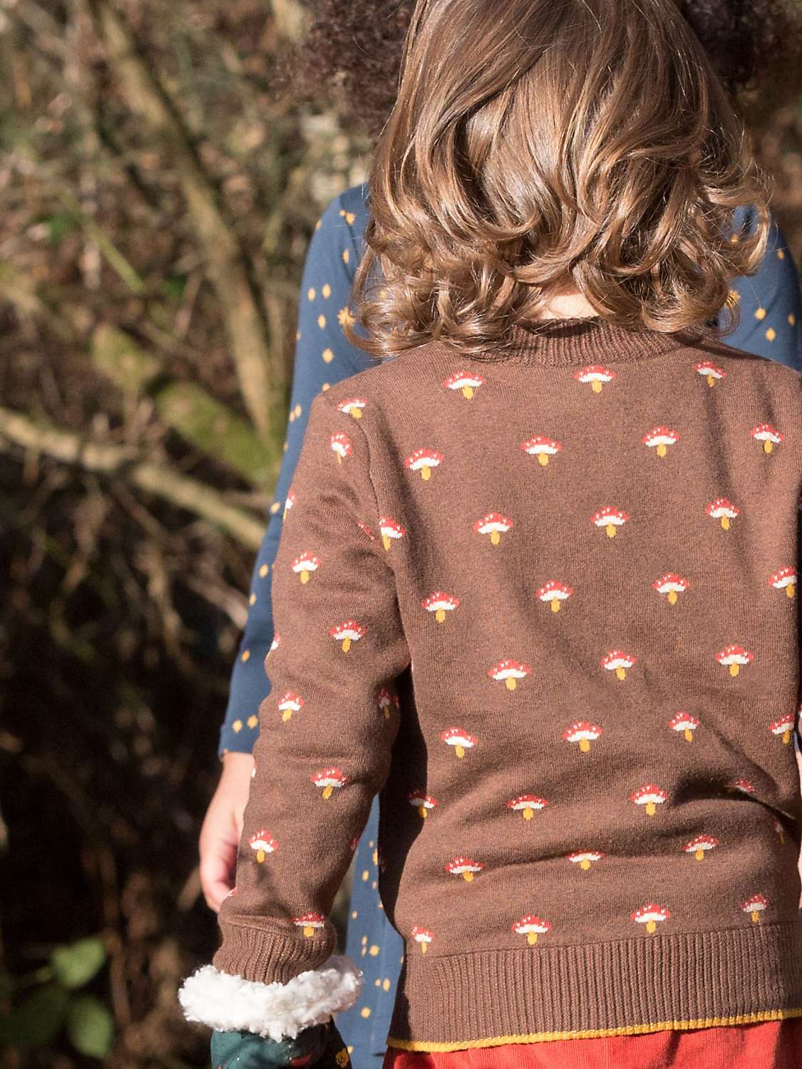 Buy Little Green Radicals Kids' From One To Another Toadstool Knitted Jumper, Brown Online at johnlewis.com
