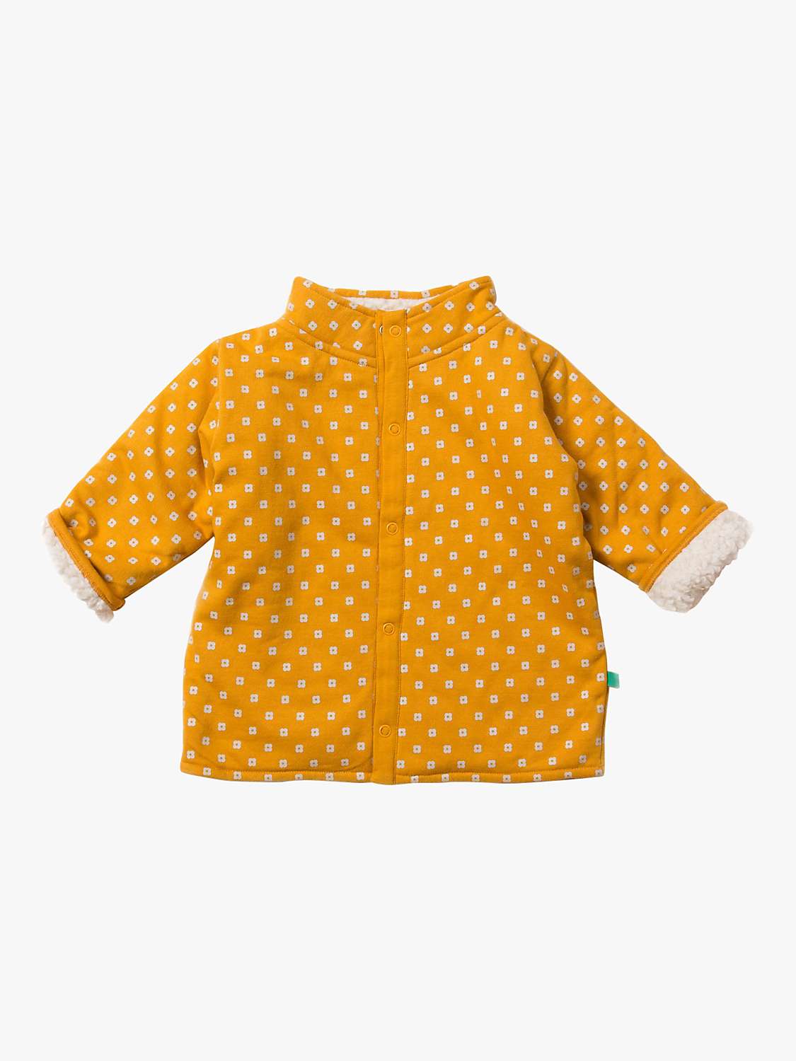 Buy Little Green Radicals Kids' Flowers Reversible Cosy Jacket, Gold Online at johnlewis.com