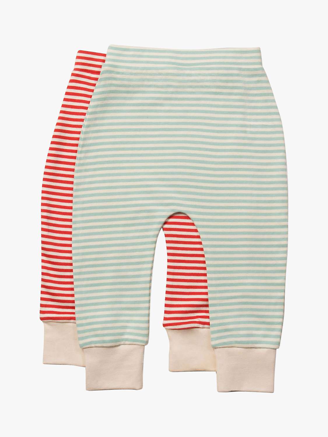 Buy Little Green Radicals Baby Organic Striped Wriggle Bottom Trousers, Pack of 2 Online at johnlewis.com