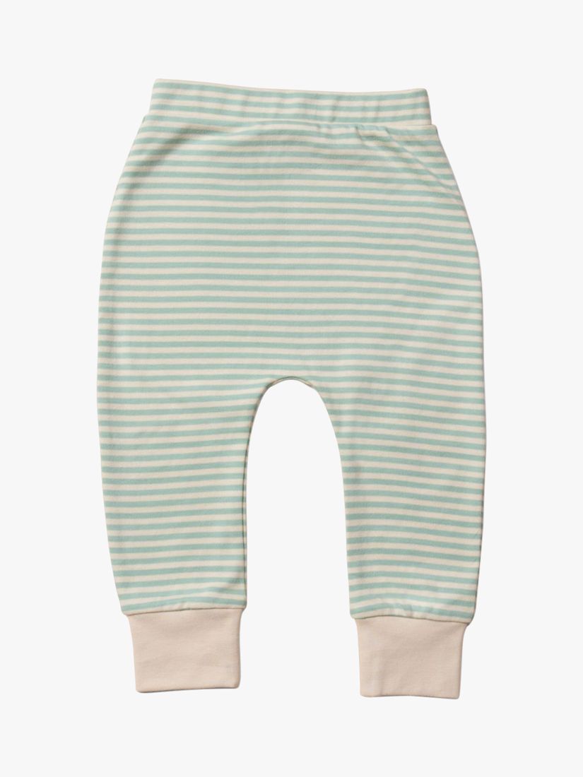 Buy Little Green Radicals Baby Organic Striped Wriggle Bottom Trousers, Pack of 2 Online at johnlewis.com