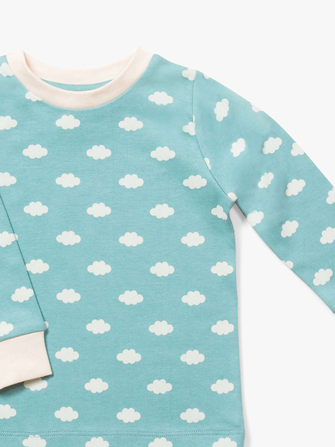 Buy Little Green Radicals Kids' Fluffy Cloud Long Sleeve T-Shirt, Light Blue Online at johnlewis.com
