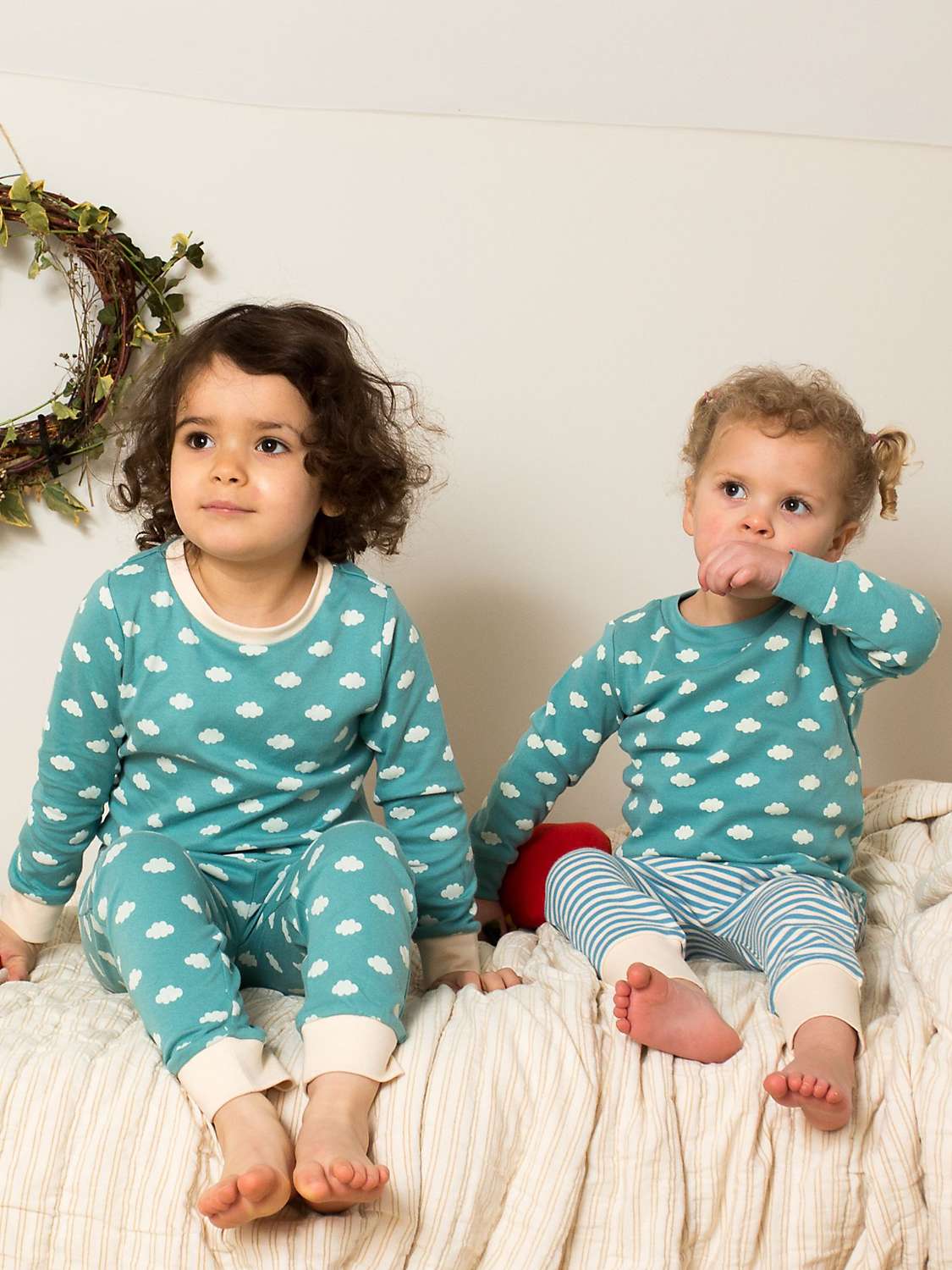 Buy Little Green Radicals Kids' Fluffy Cloud Long Sleeve T-Shirt, Light Blue Online at johnlewis.com